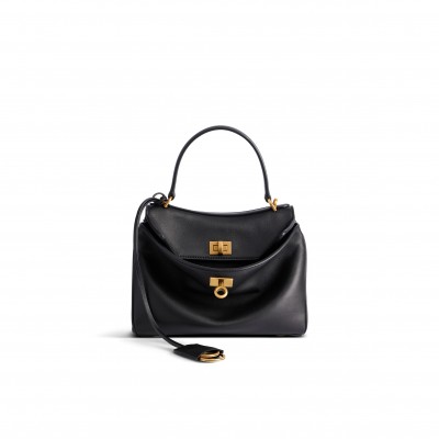 BALENCIAGA WOMEN'S RODEO HANDBAG MINI IN BLACK 8437122AA4V1000 (23*17*10cm)